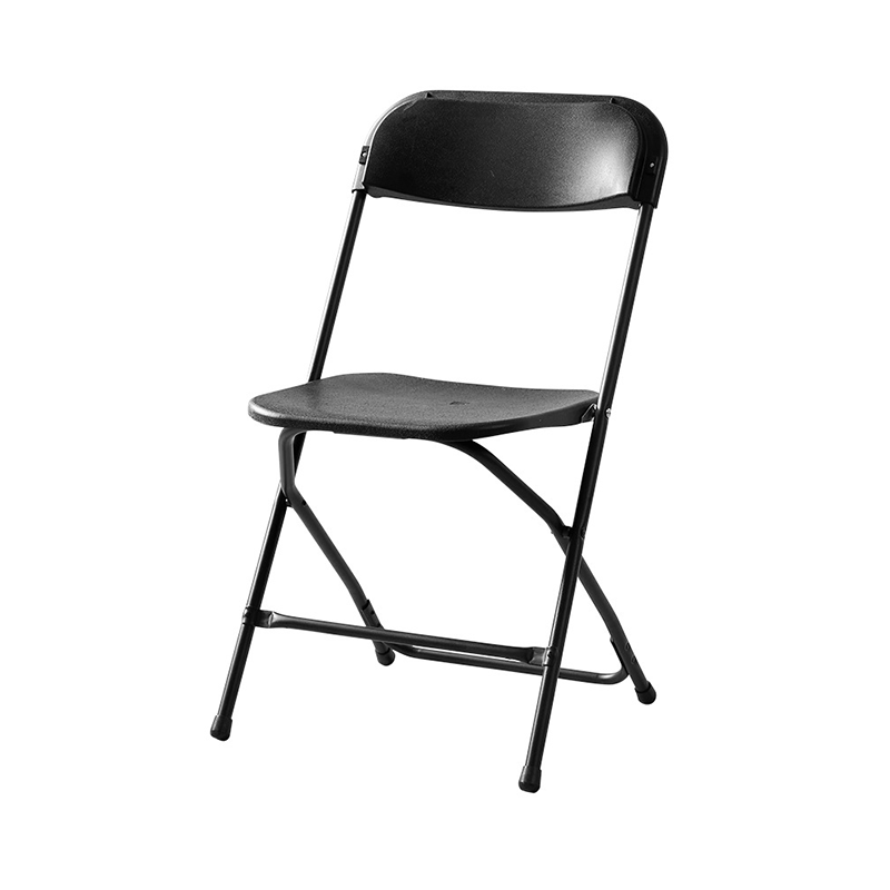 Black Textured and Contoured Folding Chair TBCEXP 70814011