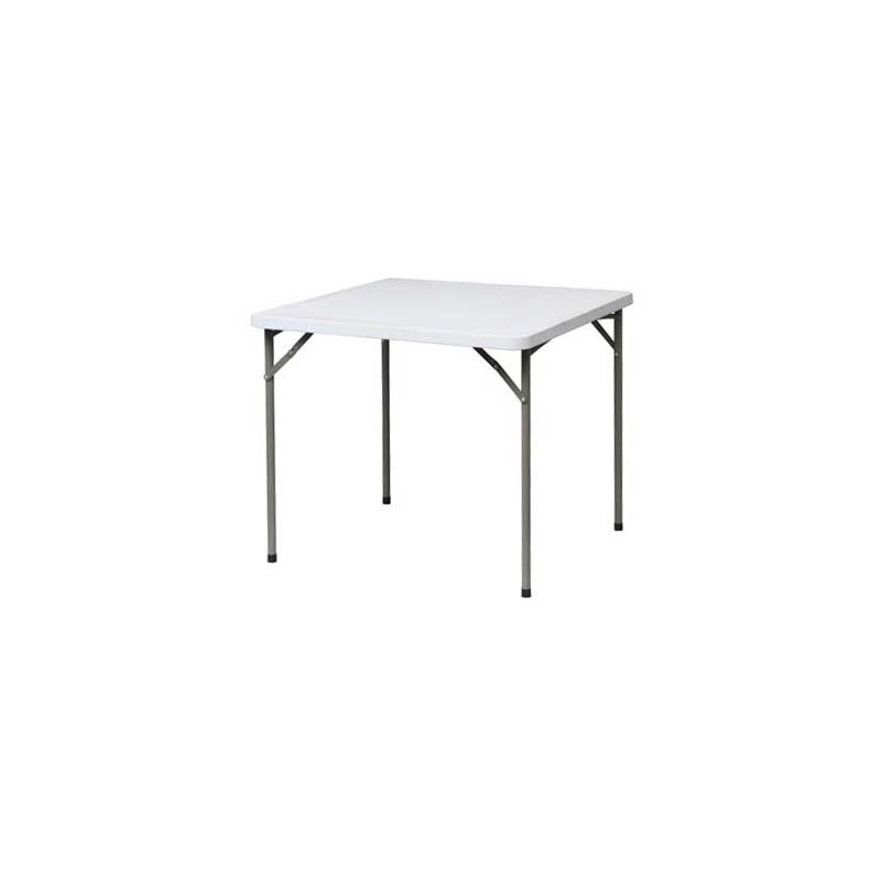 Heavy-Duty Granite White Plastic Folding Table TBCEXP 60868611