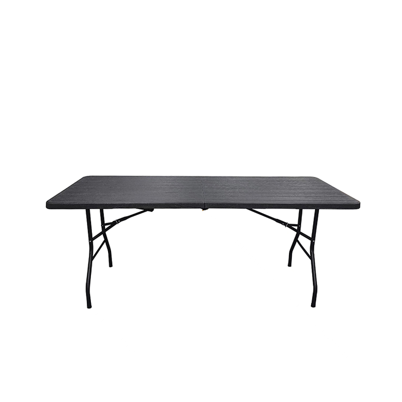 Rectangle Heavy-Duty Granite Black Plastic Folding Table 180 x 76 cm TBCEXP 61807611