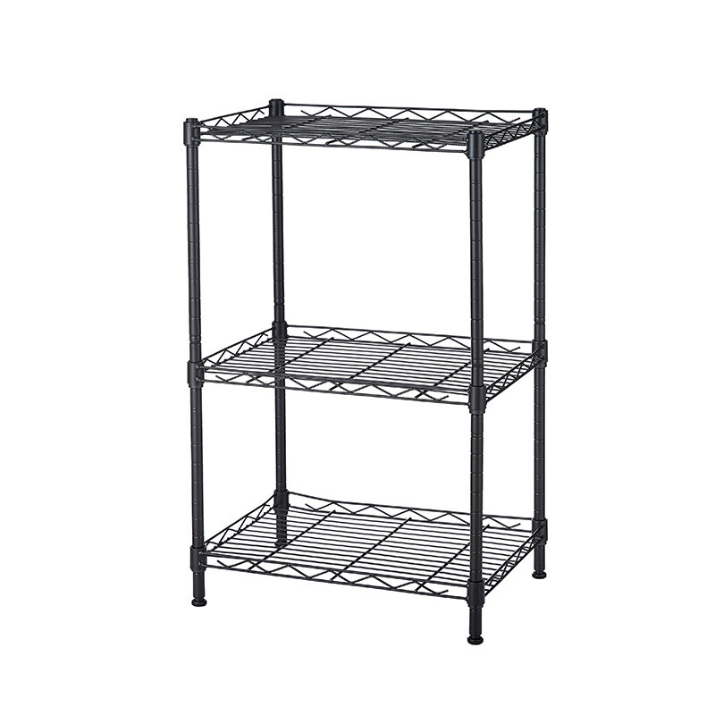 Basics 3-Shelf Adjustable, Heavy Duty Storage Shelving Unit (250 lbs loading capacity per shelf), Steel Organizer Wire Rack, 23.2L x 13.4W x 30H, Black TBCEXP