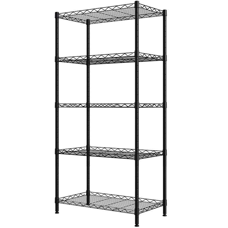 Classics 5-Tier Wire Shelving with Wheels, 5-Tier, 30 W x 14 D , Chrome Plating, Plated Steel TBCEXP