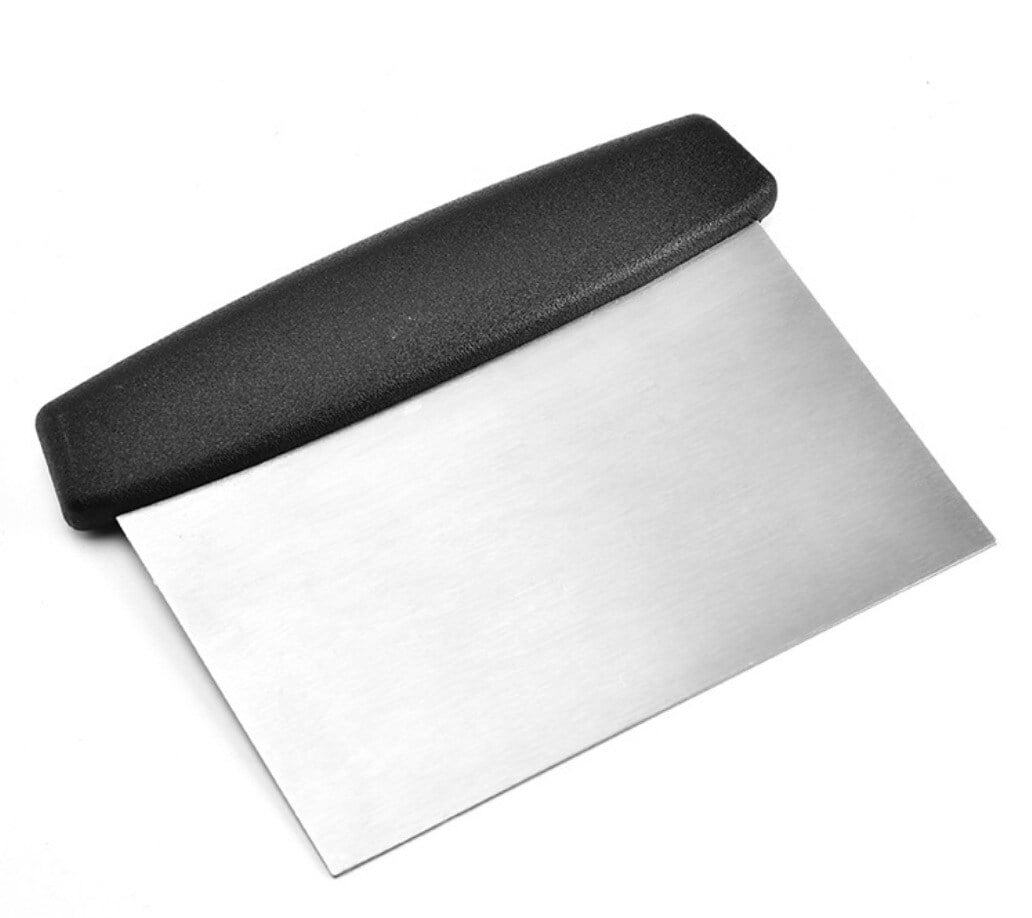 Stainless Steel Dough Cutter  Bench Scraper with Black Handle TBCEXP