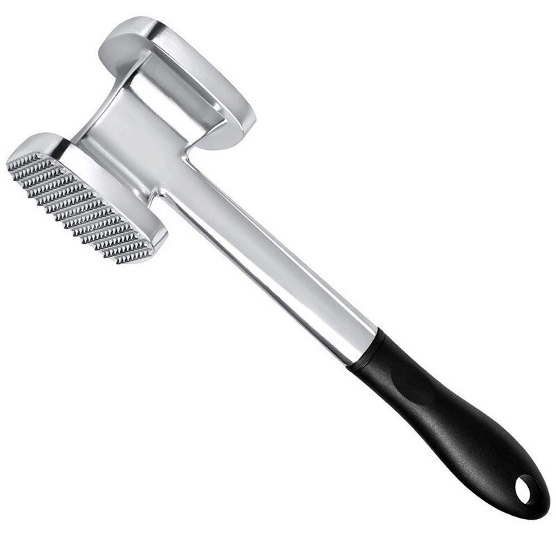 Aluminum Meat Tenderizer with Rubber Handle