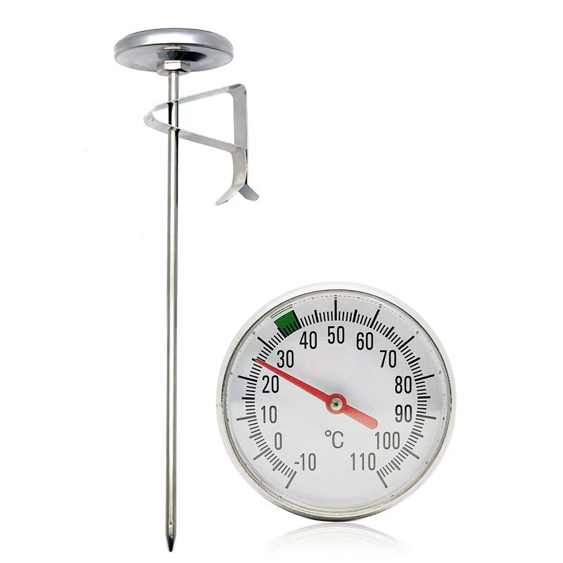 Hot Beverage and Frothing Thermometer - 0 to 220 Degrees Fahrenheit TBCEXP