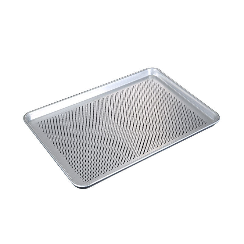 Full Size - 18 x 26 Wire in Rim Aluminum Perforated Bun  Sheet Pan TBCEXP