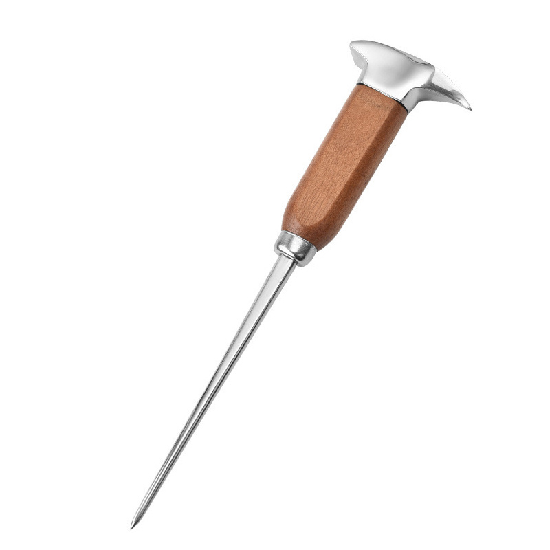 7 Stainless Steel Ice Pick with Wooden Handle TBCEXP