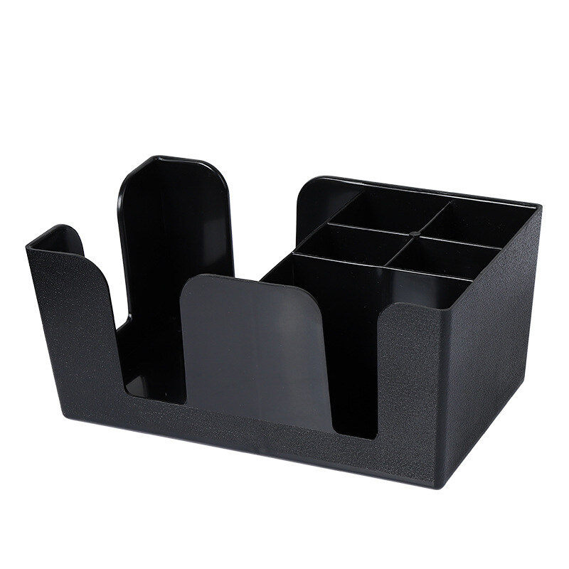 Black Plastic Bar Caddy Organizer - 9 38 x 5 58 x 4 316 TBCEXP