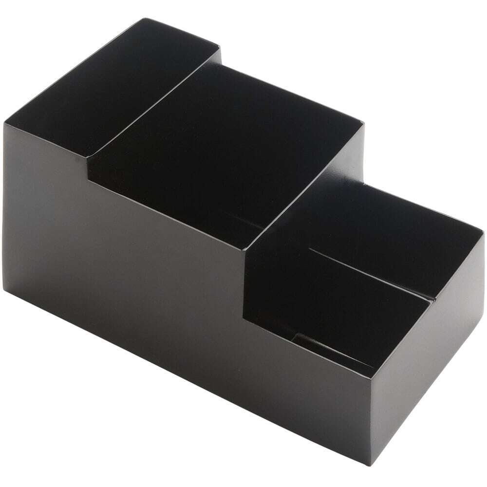 Matte Black Finish Stainless Steel Bar  Coffee Caddy - 8 x 4 x 4 TBCEXP