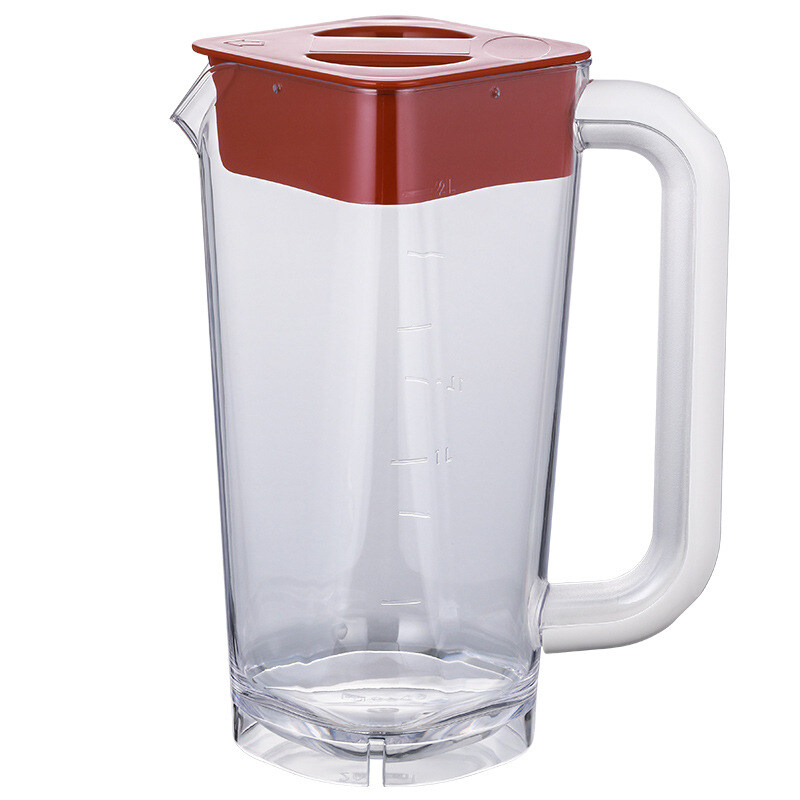 Iced Tea Jug 67.6 Oz Plastic Pitcher with Anti-scalding Handle and Lid for Household Square Cold Teapot Multifunctional Beverage Kettle Juice Pitcher ( Color  Orange ) TBCEXP